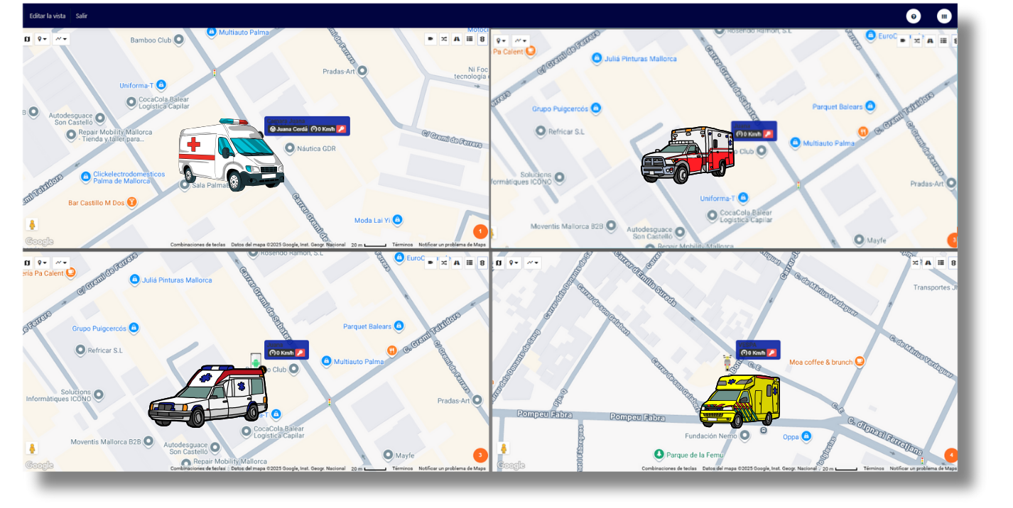 Coordinación central de ambulancias - ZonnaGPS